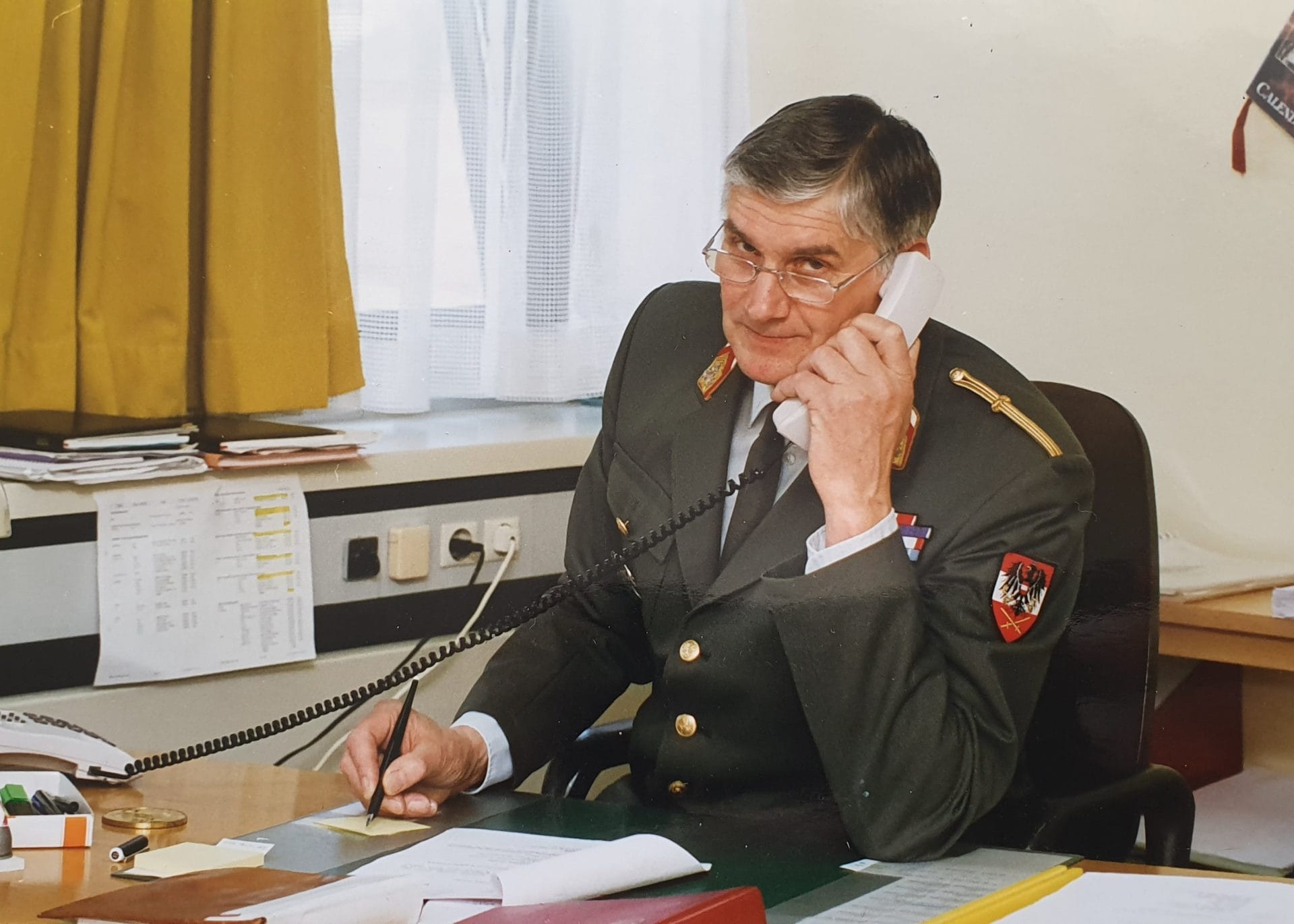 In conversation with retired colonel Wolfgang Brauner