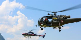 Armed forces, fire department and police exercise together