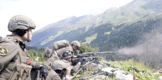 Academic battalion practices mountain combat