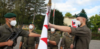 “I pledge!” resounded across the barracks yard