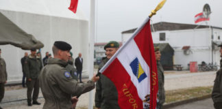 Handover of command at the Austrian contingent