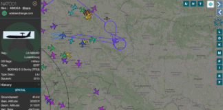 Unaufhörlich drehen sie ihre Runden … @https://globe.adsbexchange.com