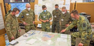 3rd Jäger Brigade trains on the command simulator