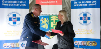 Cooperation between ÖBH and water rescue