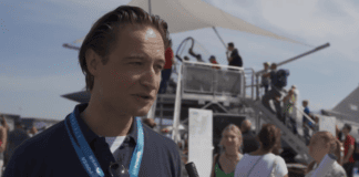 Eurofighter spokesman Florian Taitsch in conversation