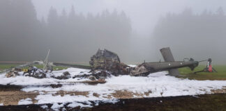 Austrian Armed Forces helicopter burns out in Upper Austria