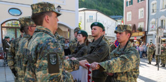 Angelobung von 150 Rekruten in Hallein Angelobung in Hallein – ©Bundesheer/Steger
