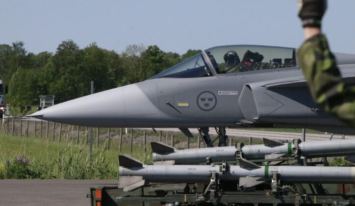 Gripen-Übung auf Straßenabschnitt – ©Georg Mader