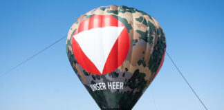 Das Bundesheer hat einen neuen Heißluftballon Neuer Bundesheer-Ballon „Polaris” – ©Bundesheer/Pusch