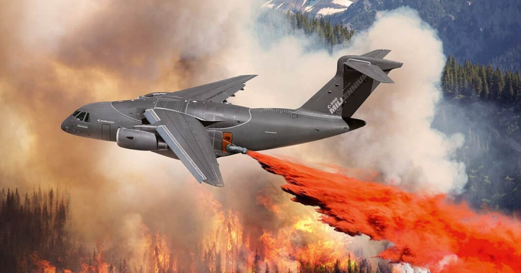 Löscheinsatz der C-390M – ©Embraer