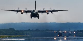 Hercules flies despite tense security situation