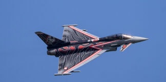 Bundesheer: Erstflug des „Grey Tiger“ Eurofighters Eurofighter „Grey Tiger” des Bundesheeres – ©Bundesheer/Trippolt