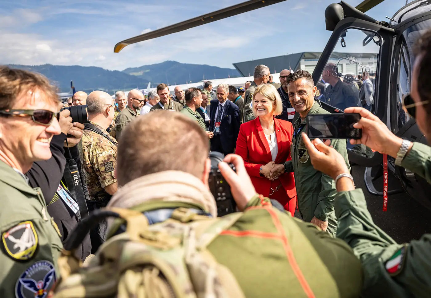 Defense Minister Klaudia Tanner at the Defense Minister Klaudia Tanner at the