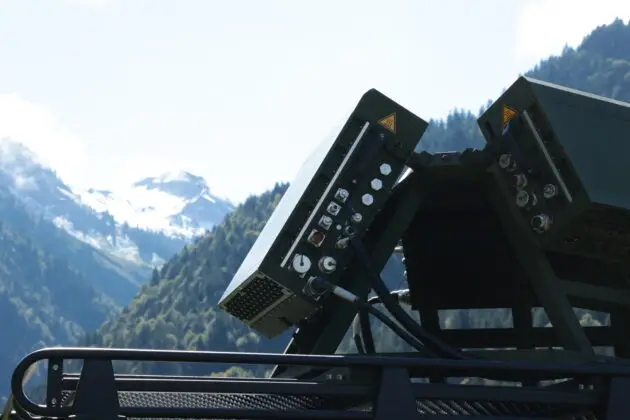 Hensoldt pr&auml;sentierte Sensoren und Radar im Display. &copy;Milit&auml;r Aktuell/Bendl