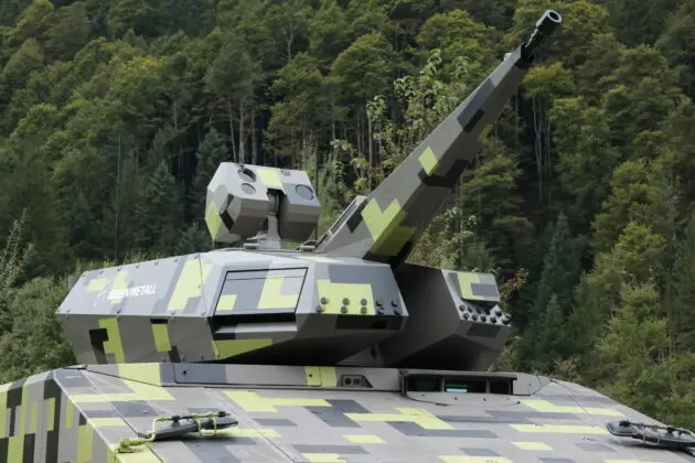 Der Skyranger 30-Turm (Version A0) auf einem Lynx. &copy;Milit&auml;r Aktuell/Bendl