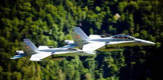 Swiss Air Force exercises with the US Air Force