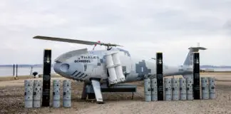 Schiebel: S-100 warf bei „Repmus” Sonobojen ab Camcopter S-100 auf der „Repmus 2024” – ©Schiebel