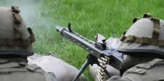 The Burgenland fighter battalion practises live firing