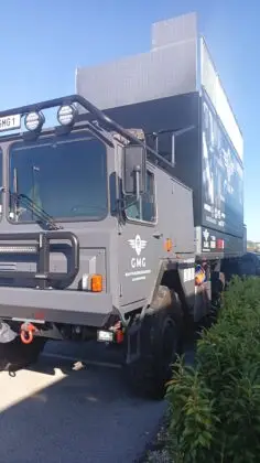 Der Blickfang der Schmeisser Roadshow: Der GMG-Truck. &copy;Milit&auml;r Aktuell/Bendl