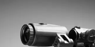 Im Fokus: Unity Tactical Fast FTC 4x Magnifier Der Fast FTC 4x Magnifier von Unity Tactical am Rail montiert. ©Unity Tactical