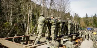 Austrian Armed Forces: Bridge construction in Annaberg-Lungötz