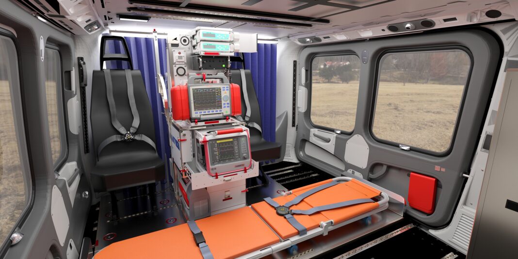 Hubschrauber-Notfall und Rettungstechnik – ©Air Ambulante Technology Hubschrauber-Notfall und Rettungstechnik – ©Air Ambulante Technology