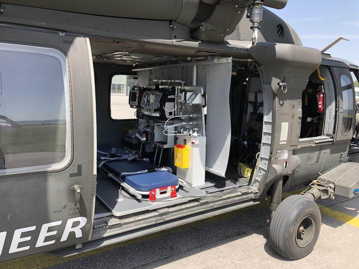 Hubschrauber-Notfall und Rettungstechnik – ©Air Ambulante Technology Hubschrauber-Notfall und Rettungstechnik – ©Air Ambulante Technology
