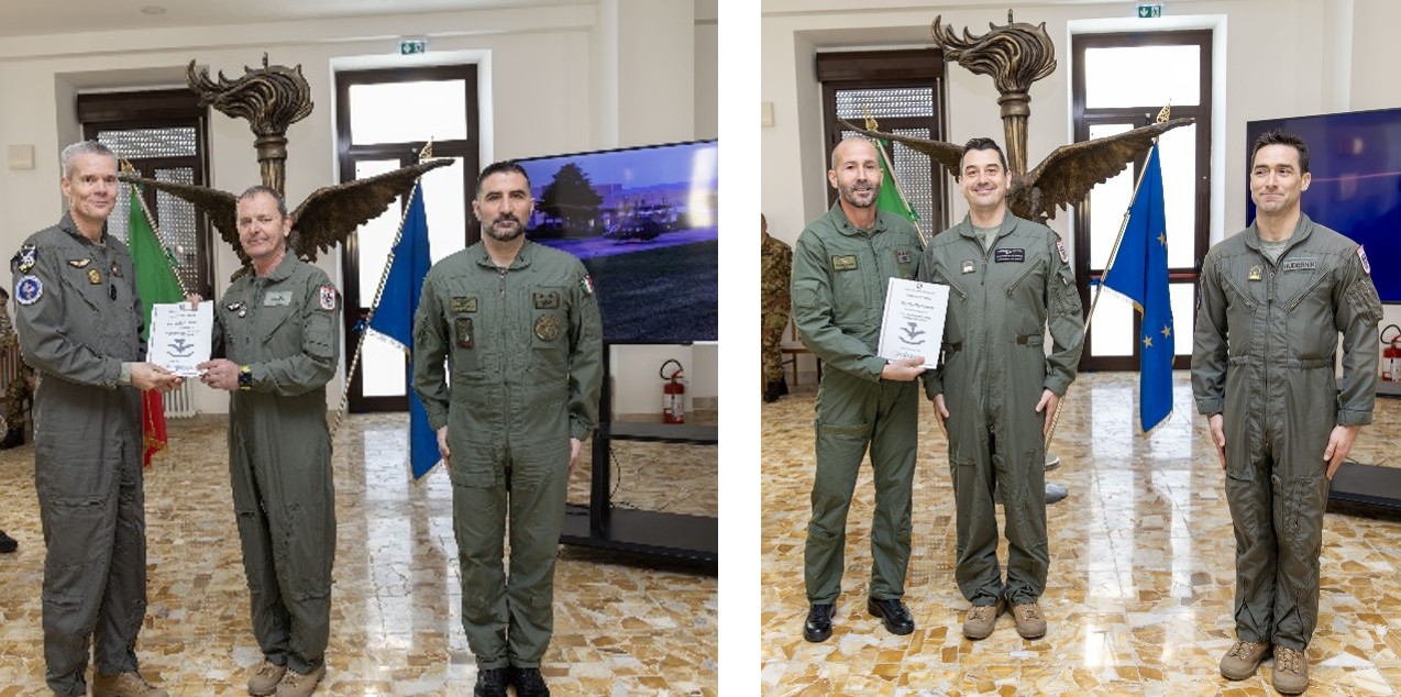 Austrian Armed Forces: Six pilots receive AW169 flight instructor license Handover of the licenses - ©Associazione Nazionale Aviazione Esercito