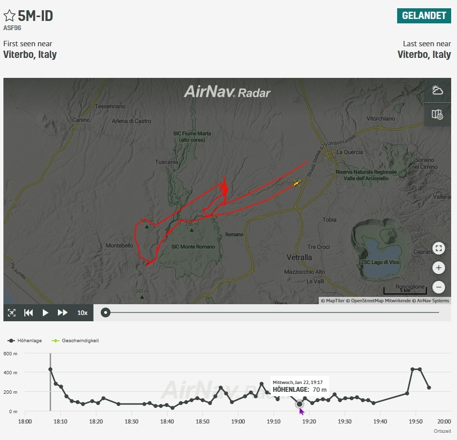 Austrian Armed Forces: Six pilots receive AW169 flight instructor license Low-level flight with night vision equipment on a moonless night. Sunset was at 17:12 that day - ©Airnav Radar