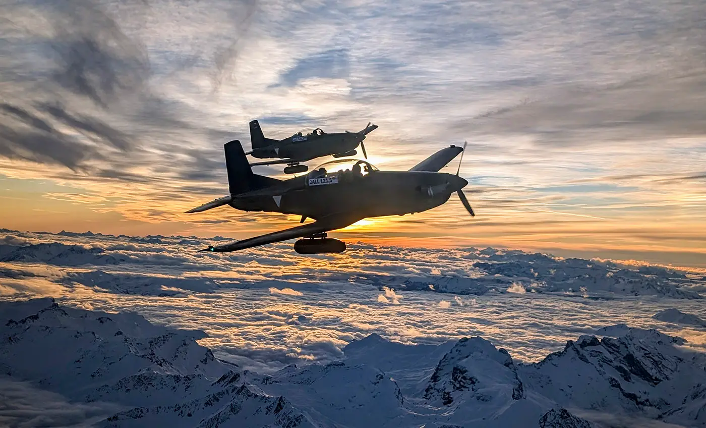 PC-7 in formation flight - ©Bundesheer