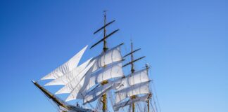 “Gorch Fock” sails on its 182nd training voyage abroad ©Bundeswehr/Kröncke