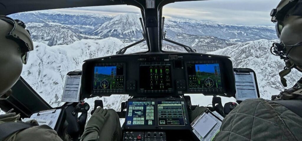 Blick aus dem Cockpit eines AW169 – ©Bundesheer