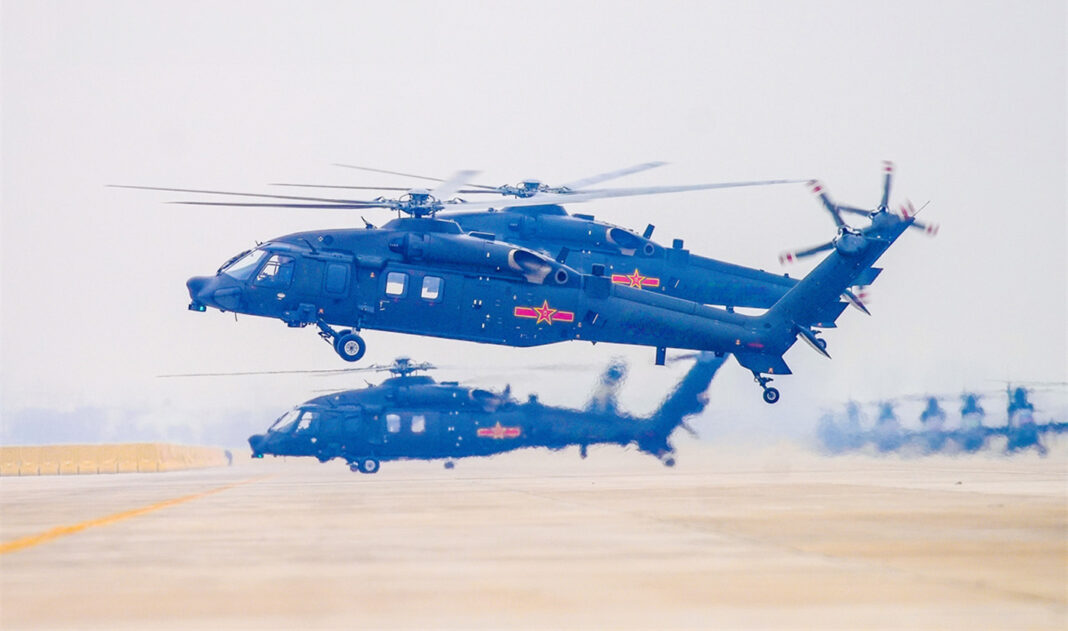 Hubschrauber der chinesischen Streitkräfte – ©China MoD/Li Jingyou Hubschrauber der chinesischen Streitkräfte – ©China MoD/Li Jingyou