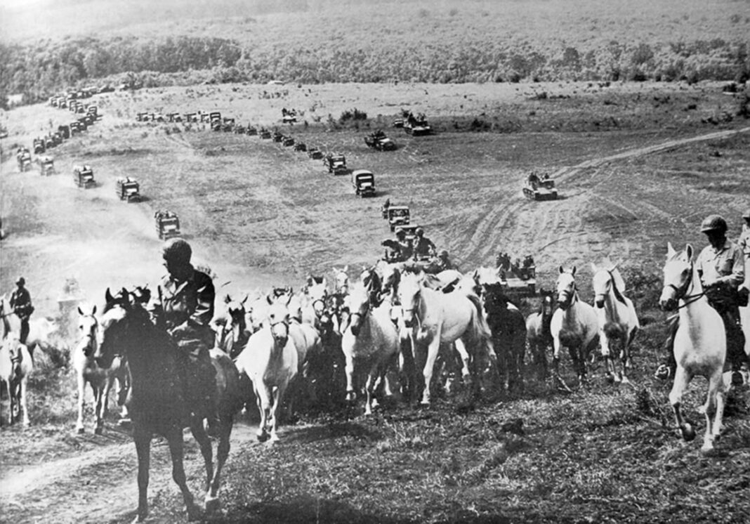 US-SOldaten mit Lipizzaner – ©The General George Patton Museum