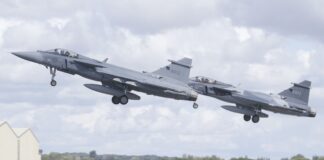 Saab: Gripen-Fußabdruck in Lateinamerika wächst Gripen E beim Start – ©Georg Mader