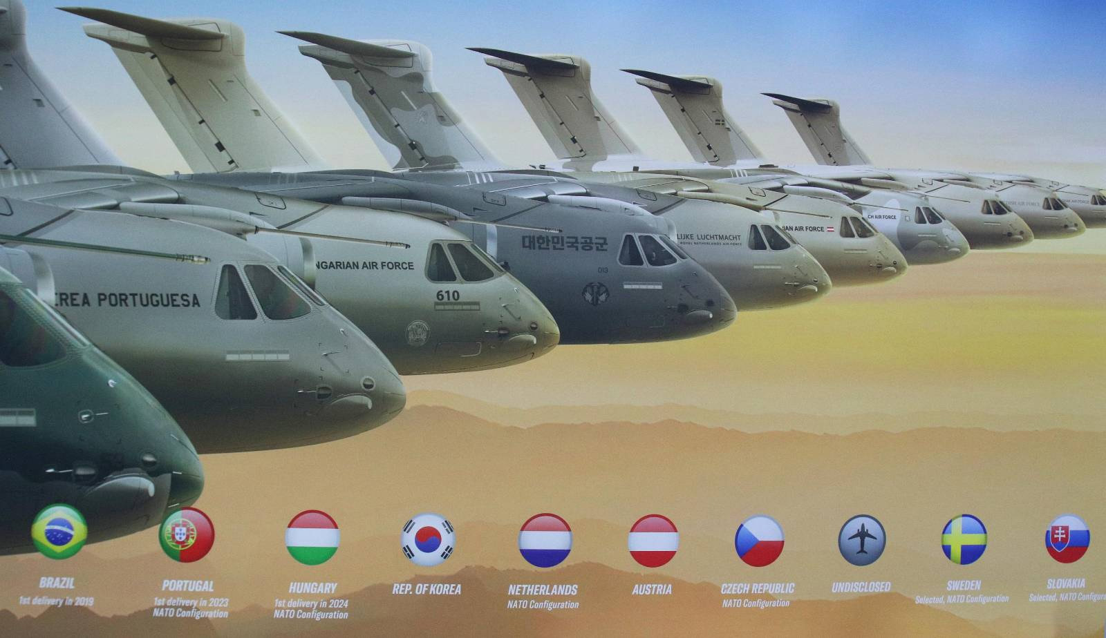 Graphic of C-390M distribution - ©Embraer Graphic of C-390M distribution - ©Embraer