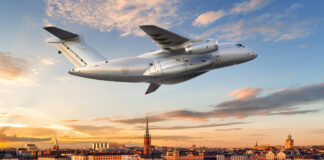 Sweden: Embraer lands next C-390M customer C-390M mit schwedischen Hoheitszeichen – ©Embraer