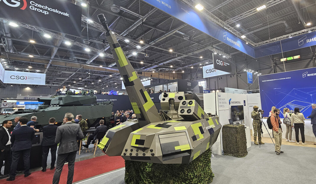 Skyranger-Fliegerabwehrturm von Rheinmetall auf der IDET 2025 – ©Militär Aktuell/Zacharias