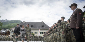 Angelobung von 135 Rekruten in Bad Goisern Feierliche Angelobung in Bad Goisern -©Bundesheer/ Unterbuchberger