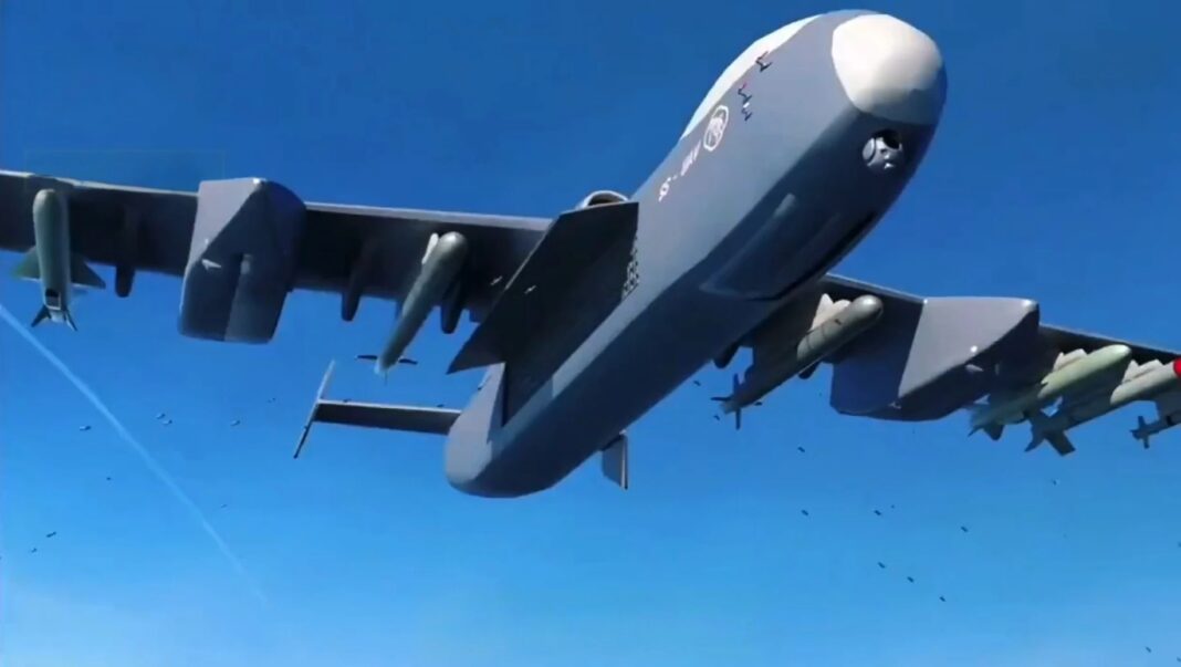 Chinesisches Drohnen-Mutterschiff – ©CCTV14