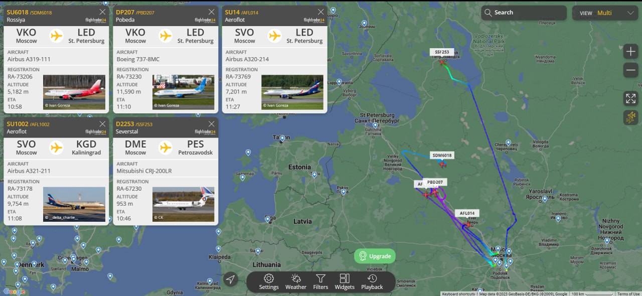 Blick auf Flugbewegungen in St. Petersburg – ©Archiv Blick auf Flugbewegungen in St. Petersburg – ©Archiv