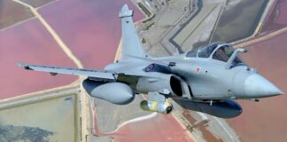 Thales: KI jetzt auch im Talios-Zielbehälter der Dassault Rafale Rafale-Kampfjet mit Talios-Pod – ©Dassault