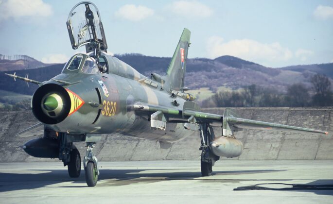Su-22-Kampfjet mit slowakischen Hoheitszeichen &ndash; &copy;Georg Mader