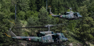 Air transports during the “Waldviertel 2025” maneuver AB-212 im Tiefflug – ©Bundesheer/Kulec