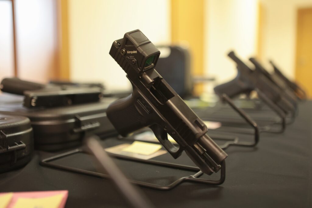 Bei den Glock Community Days standen einige Testwaffen zur Auswahl. ©Militär Aktuell/Bendl