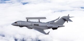 Saab bietet Kanada GlobalEye-System an Saabs GlobalEye im Flug -©Saab