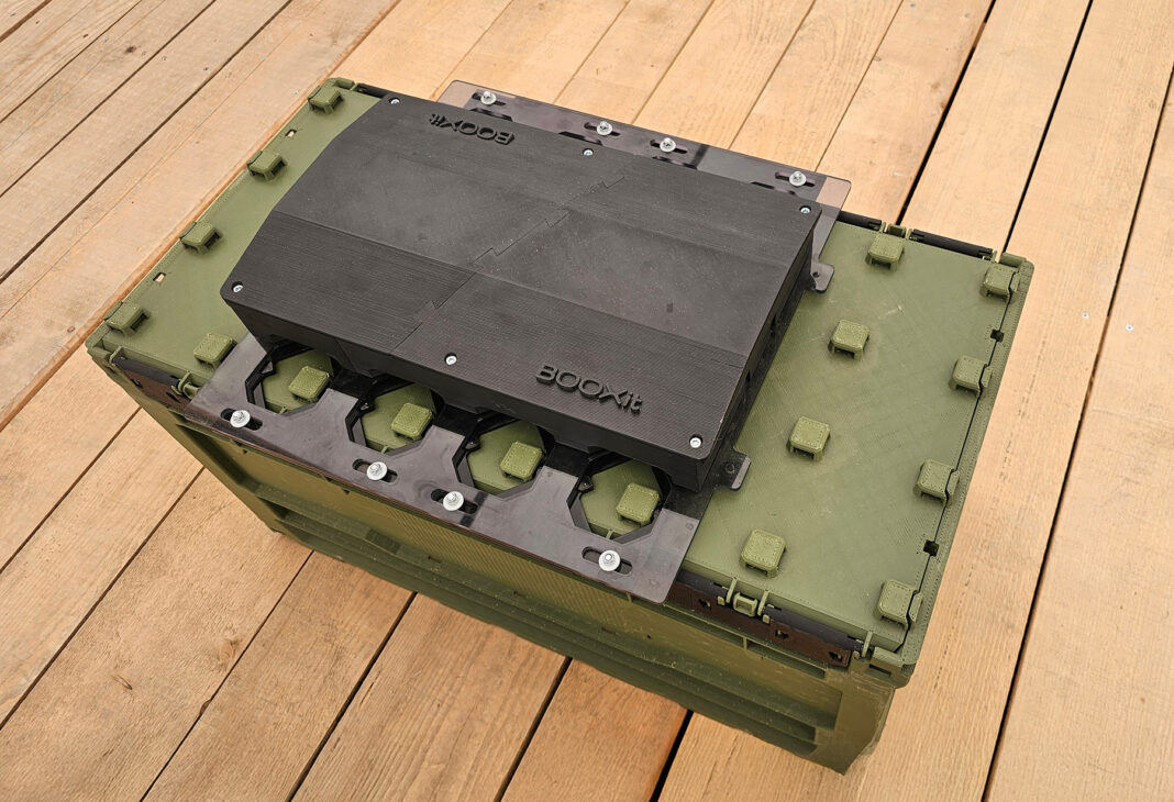 Drohnen-Transport-Adapterplattform für Booxit-Transportboxen – ©Militär Aktuell/Zacharias