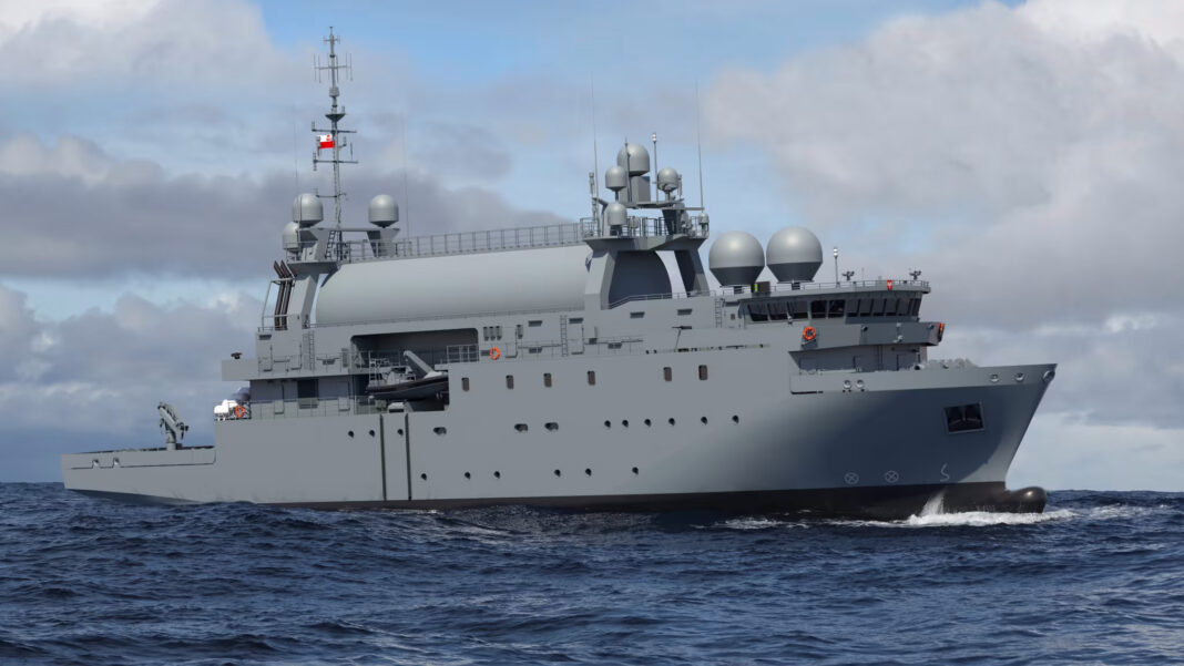 Polish SIGINT ship - ©Saab Polish SIGINT ship - ©Saab