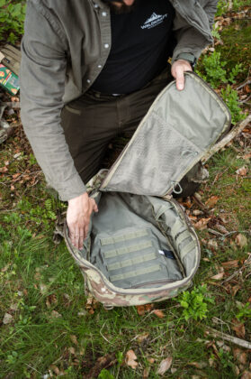Setup: Eberlestock EMOD-Frame, Mission Medic Pack, Mission Load Panel, Emod Lid und Mission Wings. &copy;Sebastian Freiler