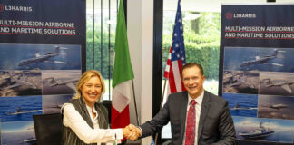 ISR test center in Italy: L3 Harris and ELT Group cooperate Jon Rambeau, Präsident des Geschäftsbereichs Integrated Mission Systems bei L3 Harris Technologies, und Domitilla Benigni, CEO und COO der ELT Group – ©L3 Harris